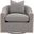 Stitch and Hand Paxton Swivel Club Chair In Peyton Slate and Natural Gray