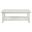 Payne Wood Coffee Table with Shelf In Distressed White
