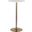Pebble Adjustable Dining to Bar Table in Gold Metal and White Wood