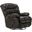 Pendleton Chocolate Leather Chaise Swivel Glider Recliner