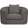 Penelope Chenille Fabric Chair In Grey Chenille