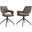 Penny Swivel Upholstered Dining Chair Set of 2 In Brown