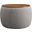 Perla Woven Heathered Fabric Upholstered Storage Ottoman In Wheat