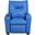 Perline 23 Inch PVC Fabric Kids Recliner Chair with Cupholder In Blue