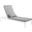 Perspective White and Gray Cushion Outdoor Patio Chaise Lounge Chair