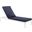 Perspective White Navy Cushion Outdoor Patio Chaise Lounge Chair