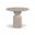 Petalia 36 Inch Concrete Indoor and Outdoor Dining Table In Travertine