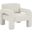 Petey Corduroy Accent Chair In Creme