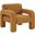 Petey Corduroy Accent Chair In Rust