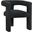 Petra Boucle Upholstered Accent Side Chair Black
