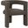 Petra Boucle Upholstered Accent Side Chair Chocolate Brown