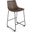 Petra Counter Height Stool with Black Frame Set of 2 In Dark Brown