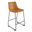 Petra Counter Height Stool with Black Frame Set of 2 In Light Brown