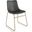 Petra Side Chairs with Gold Legs Set of 2 In Black