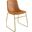 Petra Side Chairs with Gold Legs Set of 2 In Light Brown