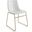 Petra Side Chairs with Gold Legs Set of 2 In White