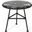 Petrichor Outdoor Side Table with Tempered Glass and Steel Frame In Grey