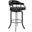 Pharaoh Swivel 26 Inch Mineral Finish and Black Faux Leather Bar Stool