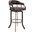 Pharaoh Swivel 30 Inch Auburn Bay and Brown Faux Leather Bar Stool
