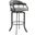 Pharaoh Swivel 30 Inch Mineral Finish and Gray Faux Leather Bar Stool