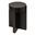 Phoenix Round Cross Slat Acacia Wood End Table with Metal Top In Black