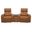 Phoenix Zero Gravity Power 2 Seat Home Theater Seating with Wedge and Immersive Audio In Autumn Caramel