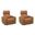 Phoenix Zero Gravity Power Recliner with Immersive Audio with Headrest and Foodrest Set of 2 In Autumn Caramel