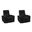 Phoenix Zero Gravity Power Recliner with Immersive Audio with Headrest and Foodrest Set of 2 In Cabot Ebony