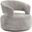 Piagia Upholstered Swivel Base Barrel Chair In Silver