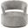 Piagia Upholstered Swivel Base Barrel Chair In Silver