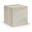 Piazza Concrete End Table In Travertine