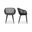 Piazza Modern Black Outdoor Chairs Set of 2