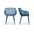 Piazza Modern Blue Outdoor Chairs Set of 2