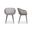 Piazza Modern Grey Outdoor Chairs Set of 2