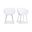 Piazza Modern White Outdoor Chairs Set of 2