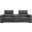 Picasso Loveseat with Console In Dark Grey