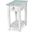 Picket Fence Chairside Table In Blue And White