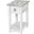 Picket Fence Chairside Table In White And Grey