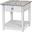 Picket Fence End Table In White And Grey