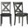 Picket House Furnishings Alexa Standard Height Side Chair Set of 2 in Gray