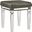 Picket House Furnishings Charlotte Vanity Stool with Acrylic Leg In Copper