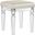 Picket House Furnishings Charlotte Vanity Stool with Acrylic Leg In White