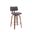 Pico 26 Inch Swivel Counter Stool In Gray and Walnut