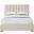 Pierce Linen Textured Fabric Full Bed In Beige
