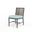 Pietra Armless Dining Chair in Dupione Celeste