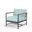 Pietra Club Chair in Dupione Celeste