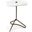 Pinera Ii White Marble With Triangluar Gold Iron Base Accent Table