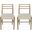 Pinnacle Dining Chair with Stunning Traditional Ladder Back and Slender Tapered Legs In Beige - Set of 2