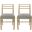 Pinnacle Dining Chair with Stunning Traditional Ladder Back and Slender Tapered Legs In Grey - Set of 2