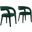 Pinnacle Performance Velvet Dining Chair Set of 2 In Green